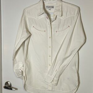 RARE - Uniqlo x Inès de la Fressange White Western Button-Up Shirt (Size S)